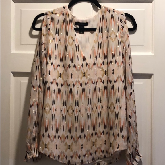 White House Black Market Split Sleeve Blouse - Picture 1 of 5